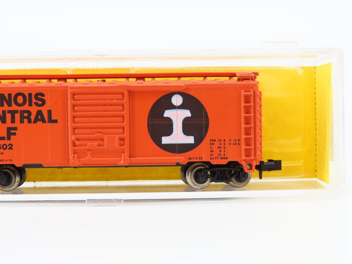 N Scale Atlas 3414 ICG Illinois Central Gulf 40&#39; Single Door Box Car #41602