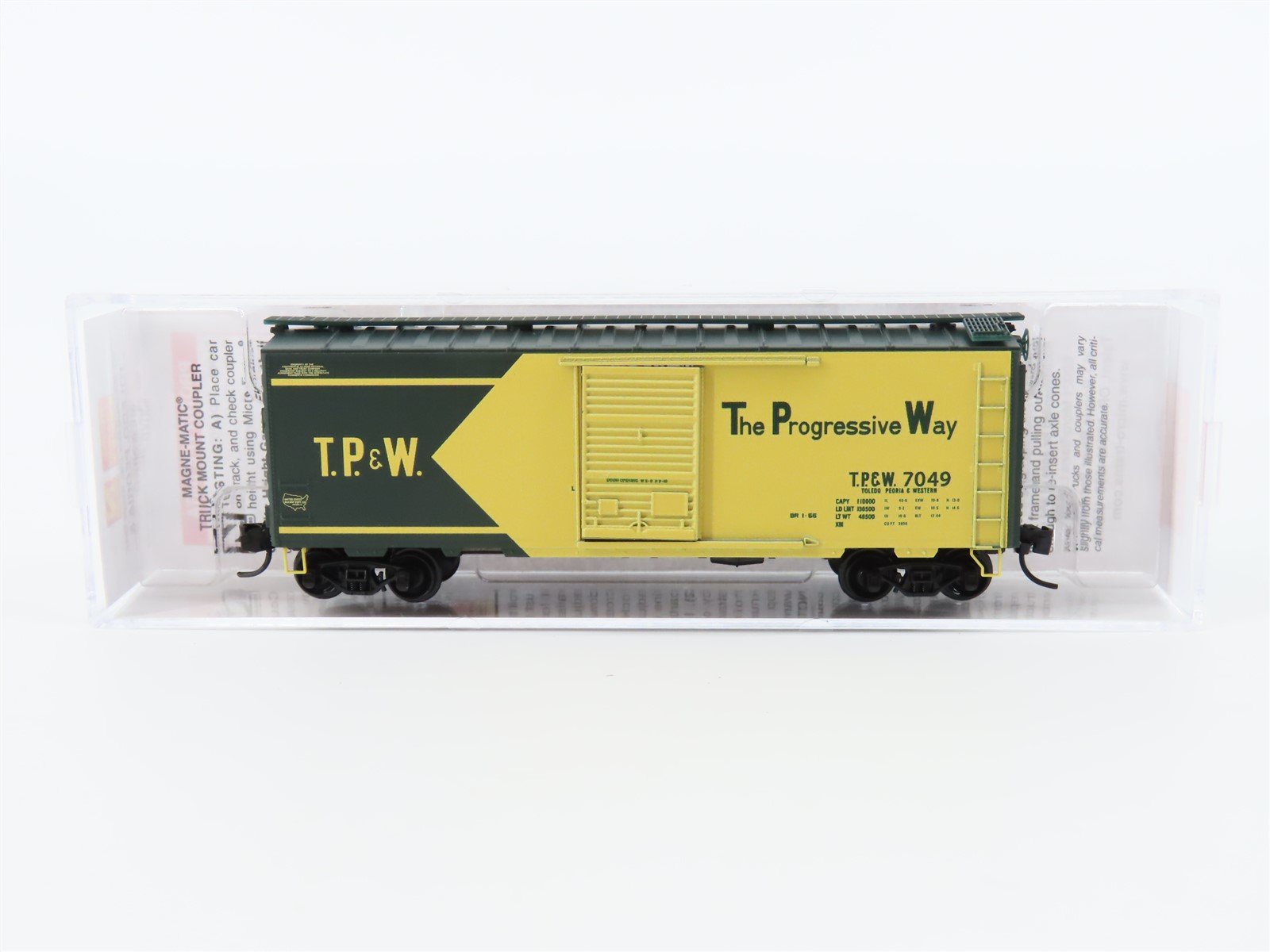 N Scale Micro-Trains MTL #02000717 TP&W "The Progressive Way" 40' Box Car #7049