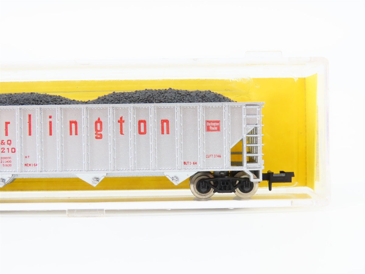 N Scale Atlas 3261 CB&amp;Q Burlington Route 3-Bay Hopper #16321 w/ Coal Load