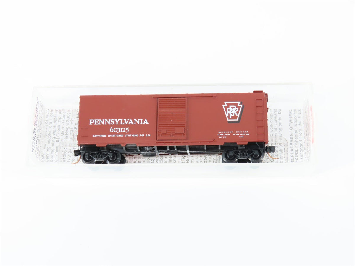 N Scale Micro-Trains MTL #20780 PRR Pennsylvania 40&#39; Single Door Box Car #603125