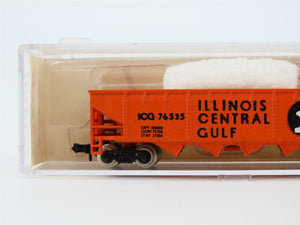 N Scale Life-Like 7752 ICG Illinois Central Gulf 4-Bay Open Hopper #76535