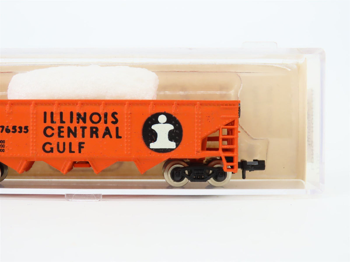 N Scale Life-Like 7752 ICG Illinois Central Gulf 4-Bay Open Hopper #76535