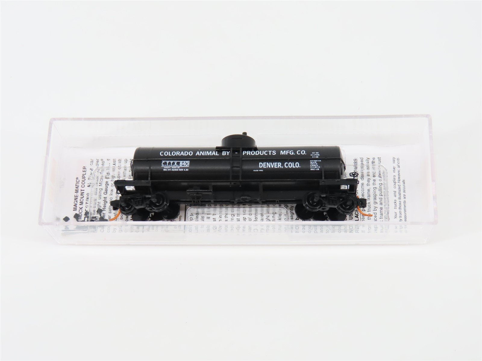 N Micro-Trains MTL 06500720 CTTX Colorado Animal By-Product Single Dome Tankcar