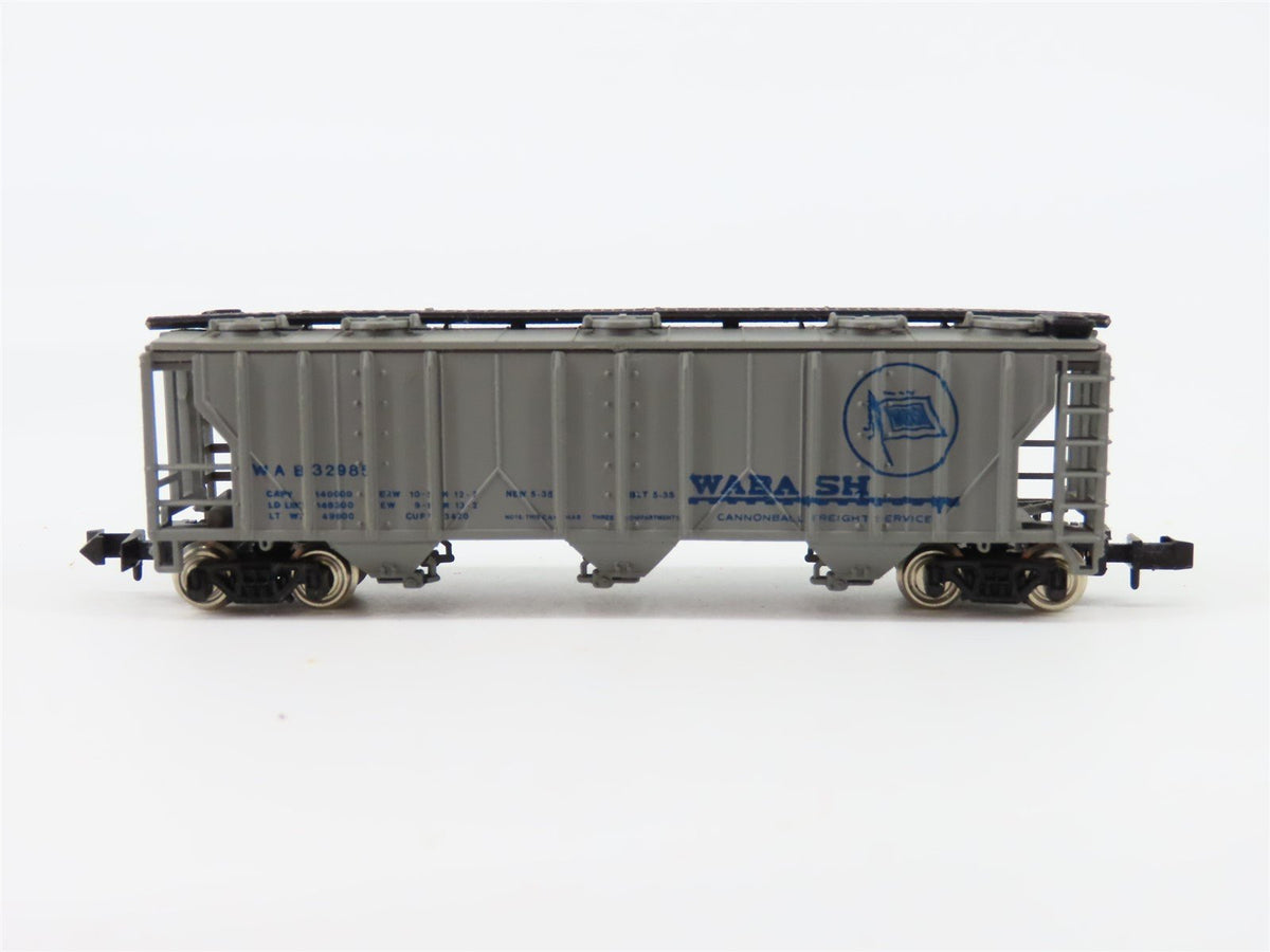 N Scale Bachmann 53-1038-B2 WAB Wabash 3-Bay 47&#39; Covered Hopper #32985