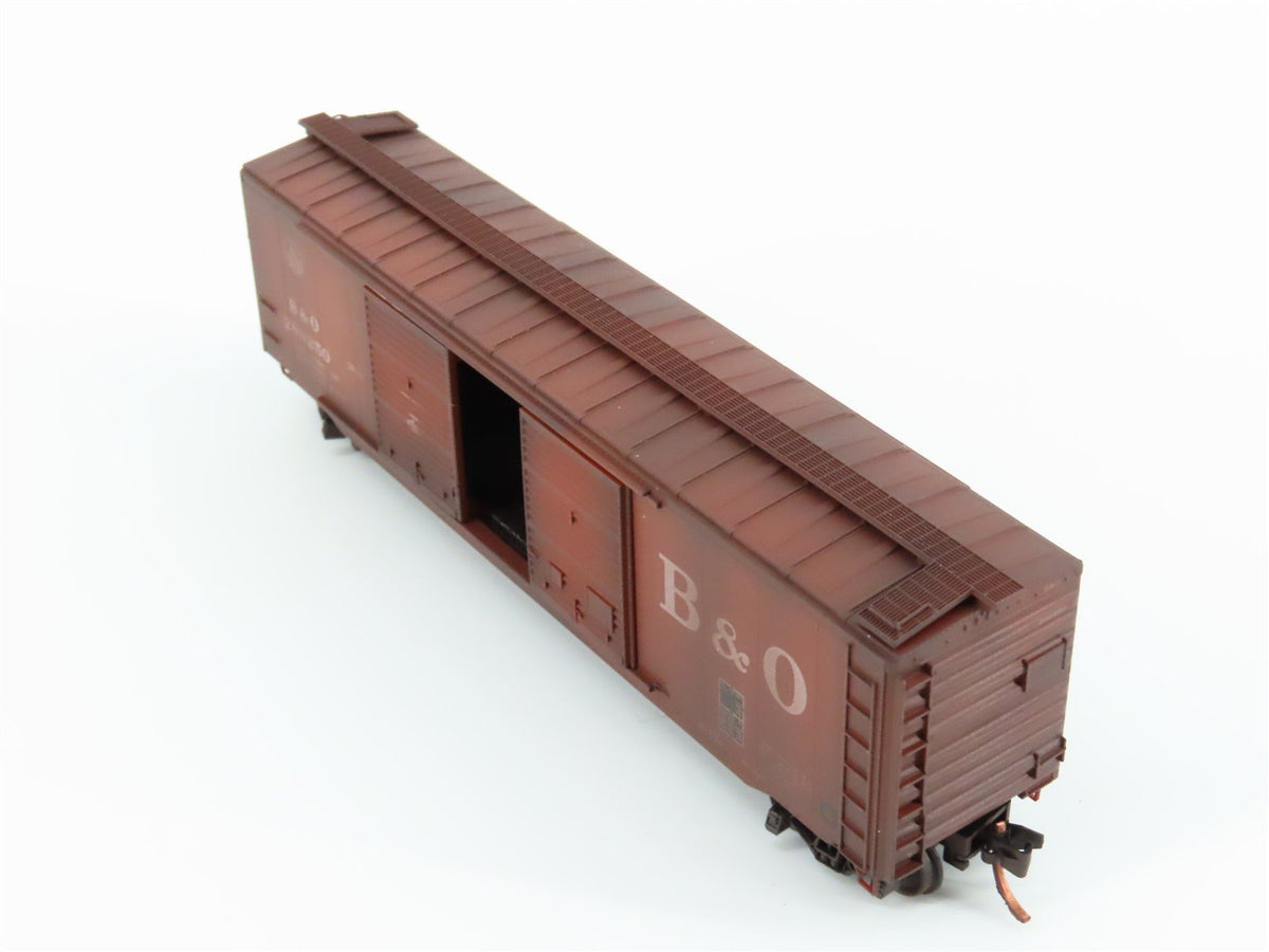 N Micro-Trains MTL 03444380 B&amp;O Baltimore &amp; Ohio 50&#39; Box Car #289250 - Weathered