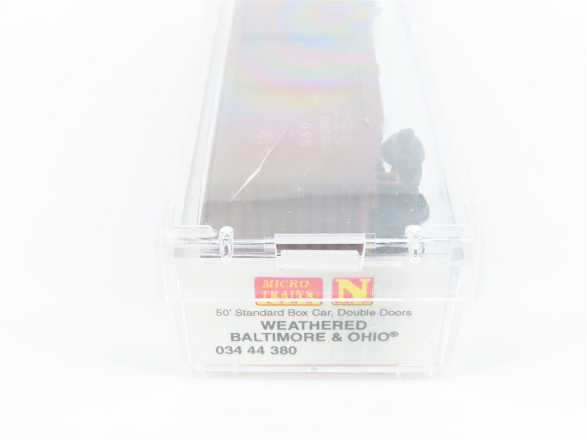 N Micro-Trains MTL 03444380 B&amp;O Baltimore &amp; Ohio 50&#39; Box Car #289250 - Weathered