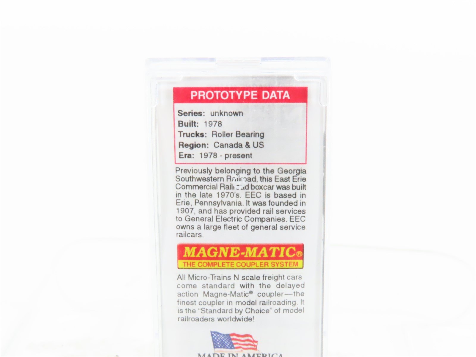 N Micro-Trains MTL 02544006 EEC East Erie Commercial Box Car #1311 w/ Graffiti