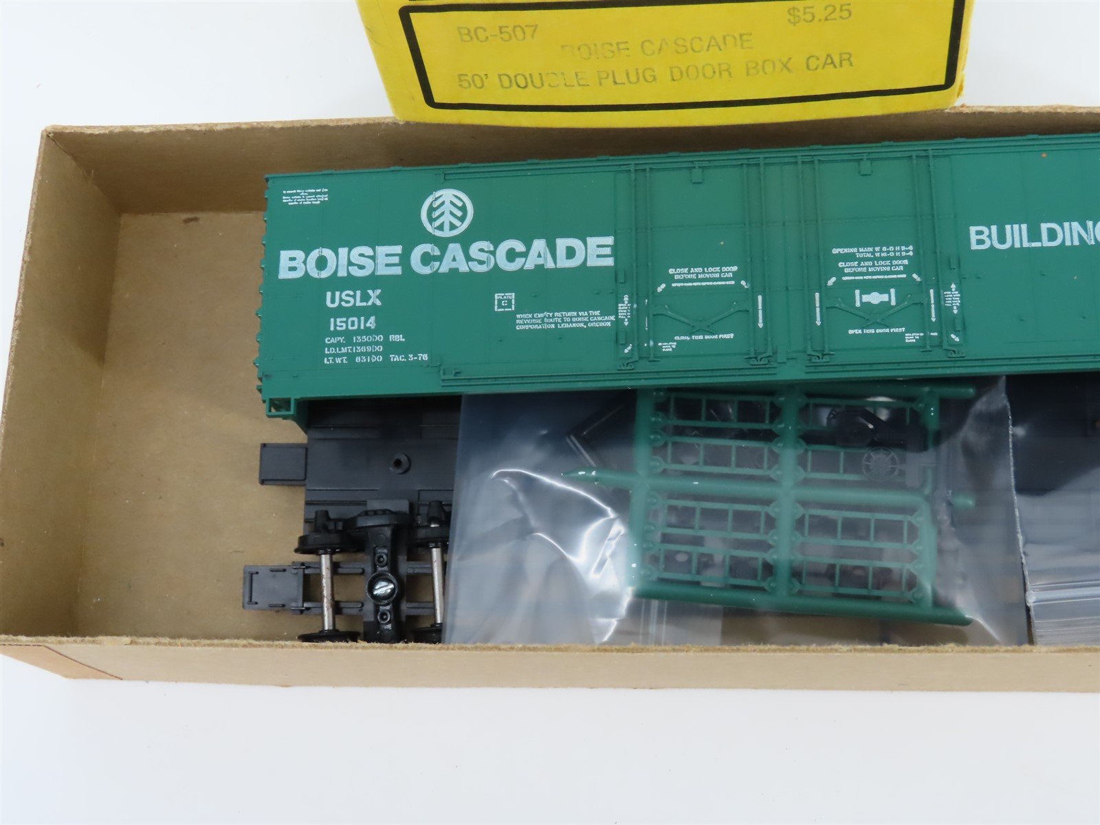 HO Details West Kit #BC-507 USLX Boise Cascade 50' Box Car #15014