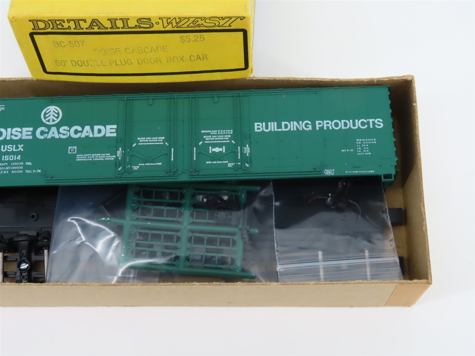 HO Details West Kit #BC-507 USLX Boise Cascade 50' Box Car #15014