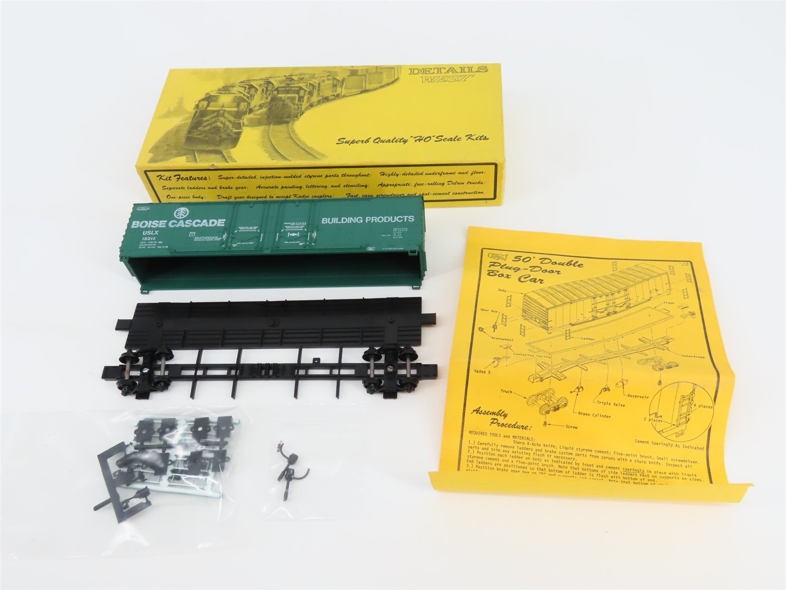 HO Details West Kit #BC-507 USLX Boise Cascade 50' Box Car #15014