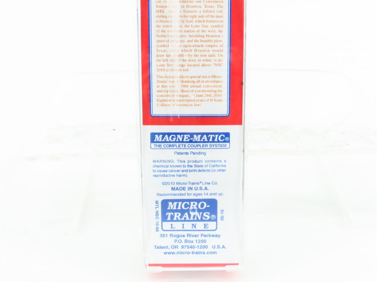 N Scale Micro-Trains MTL NSC 10-66 City of Houston 40&#39; Single Door Box Car #2010
