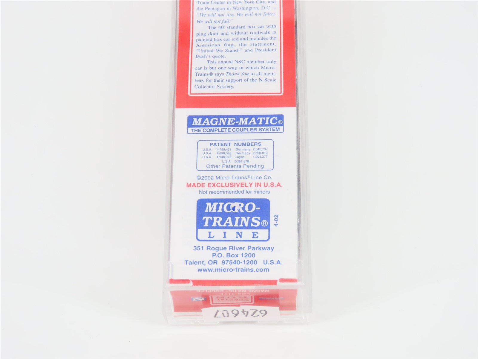 N Micro-Trains MTL NSC 4-02 DODX 