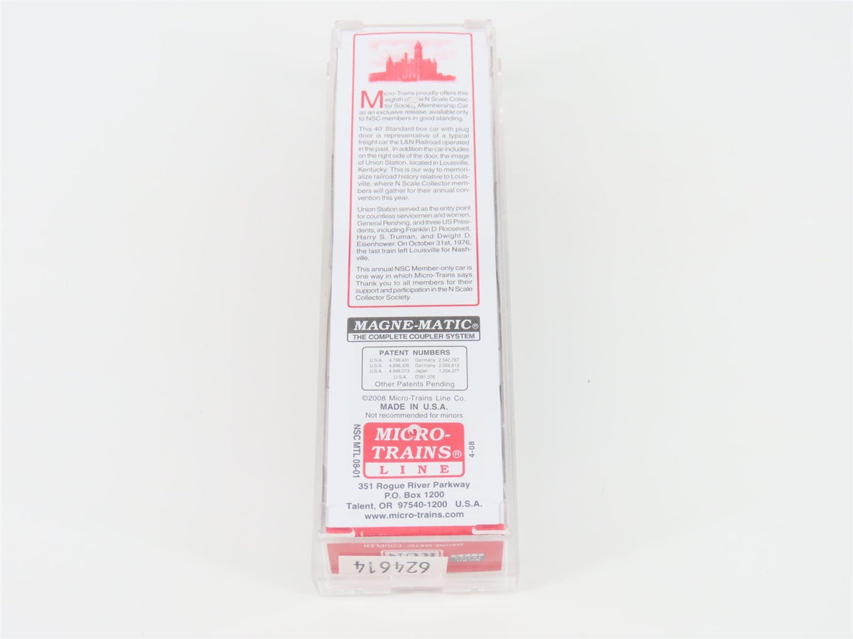 N Scale Micro-Trains MTL NSC 08-01 L&amp;N Louisville &amp; Nashville 40&#39; Box Car #1891