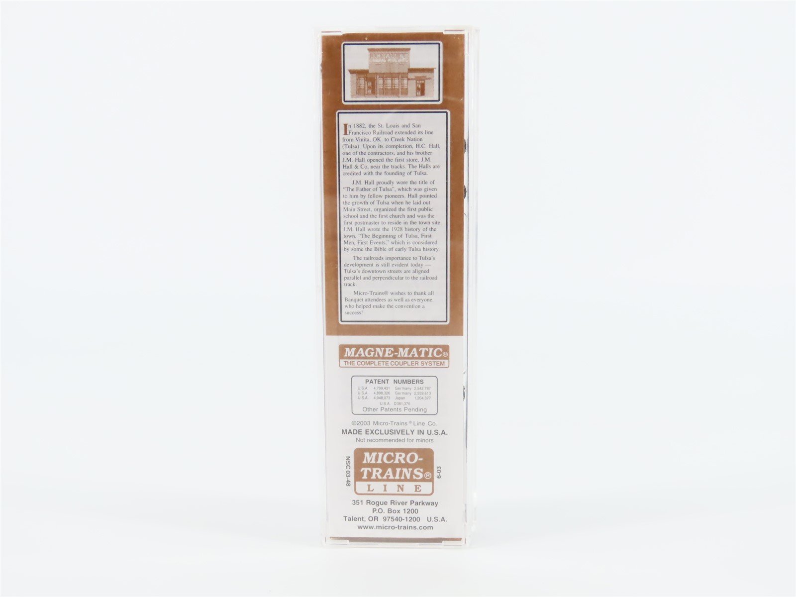 N Scale Micro-Trains MTL NSC 03-48 JMHX JM Hall & Company 40' Box Car #8779