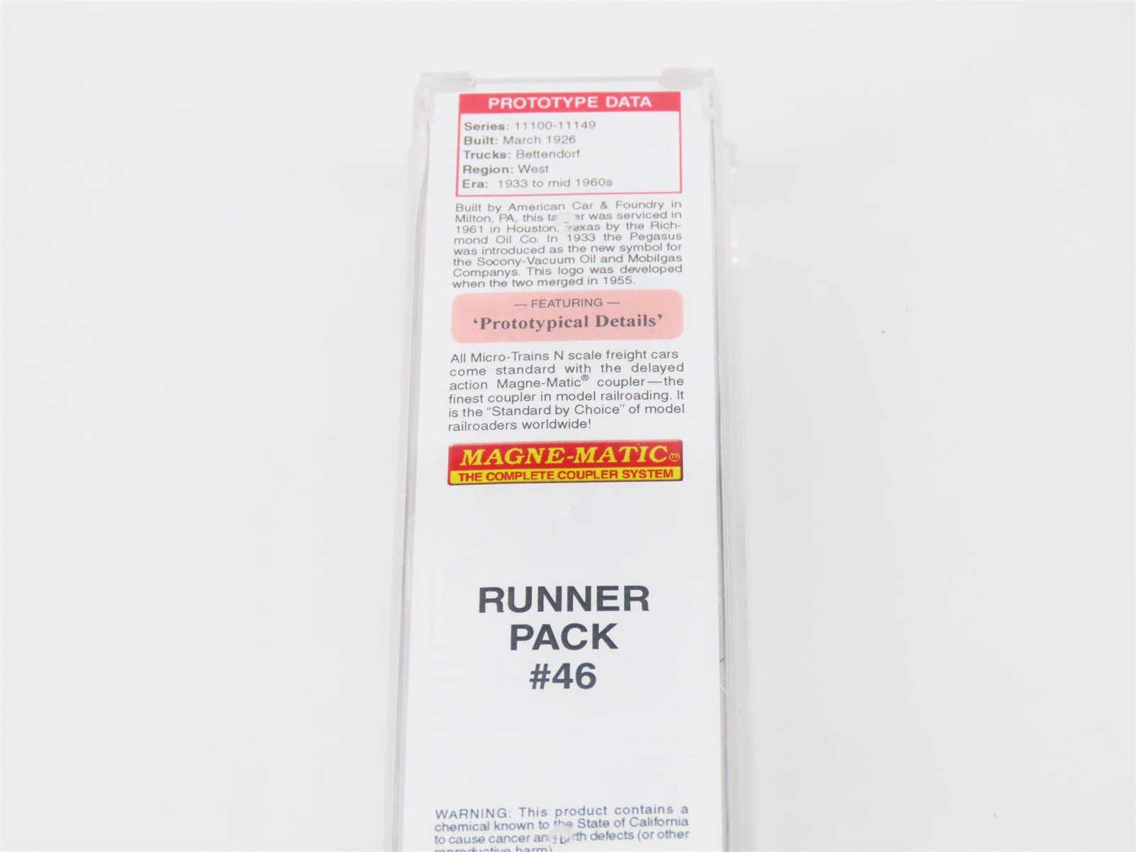 N Scale Micro-Trains MTL #06551120 MOBX Mobil Oil Single Dome Tank Car #11103