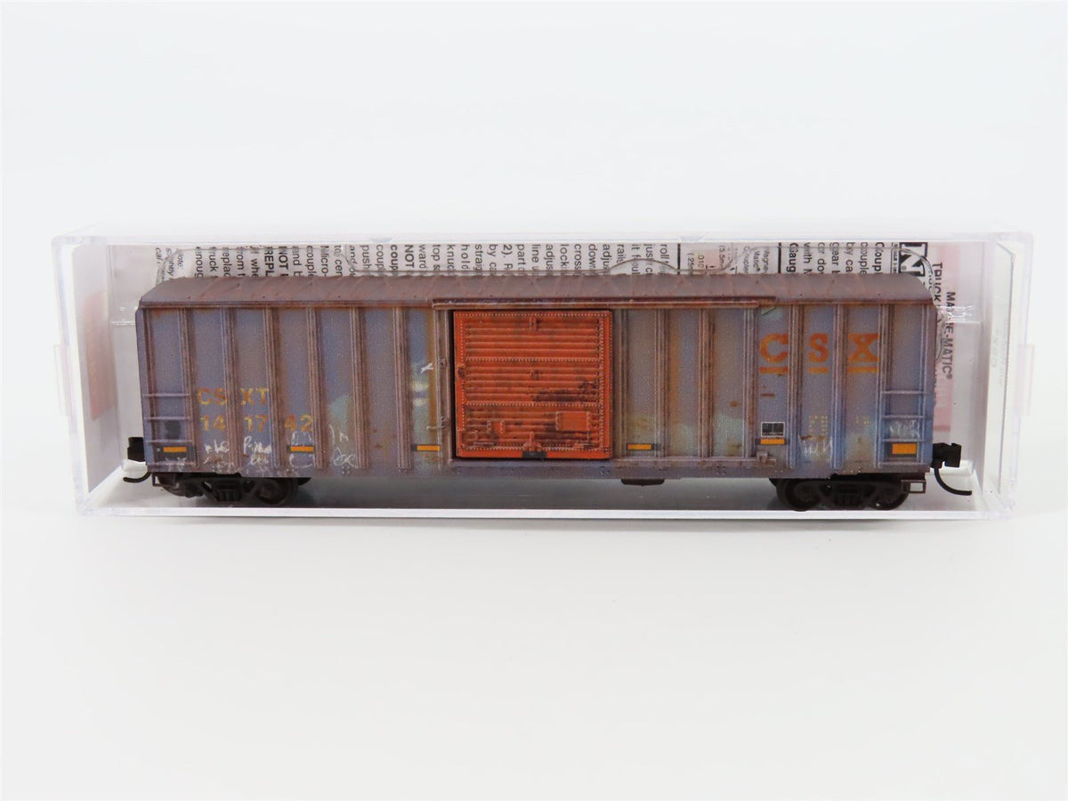 N Scale Micro-Trains MTL #02548550 CSXT CSX 50&#39; Box Car #141742 - Weathered