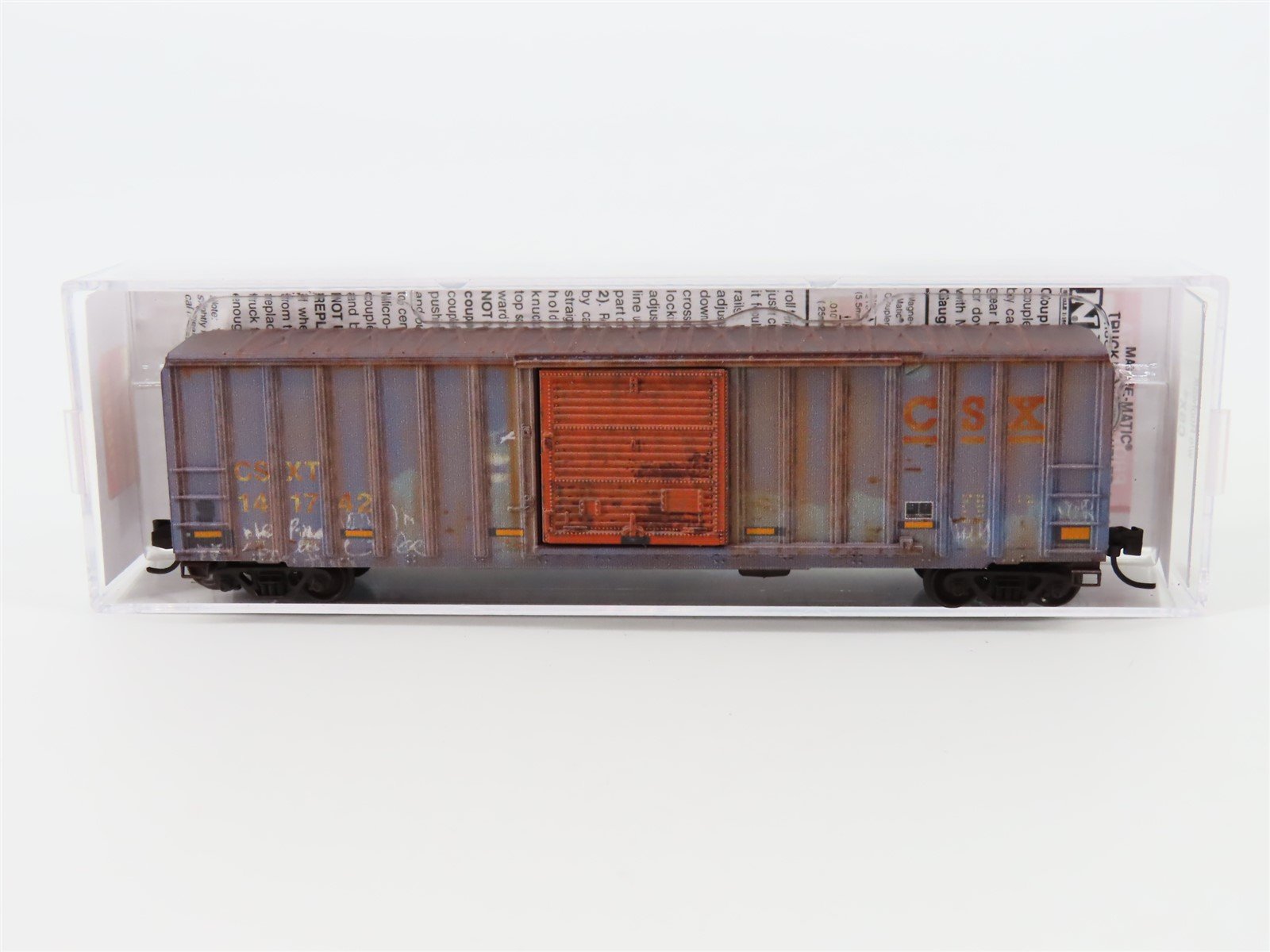 N Scale Micro-Trains MTL #02548550 CSXT CSX 50' Box Car #141742 - Weathered