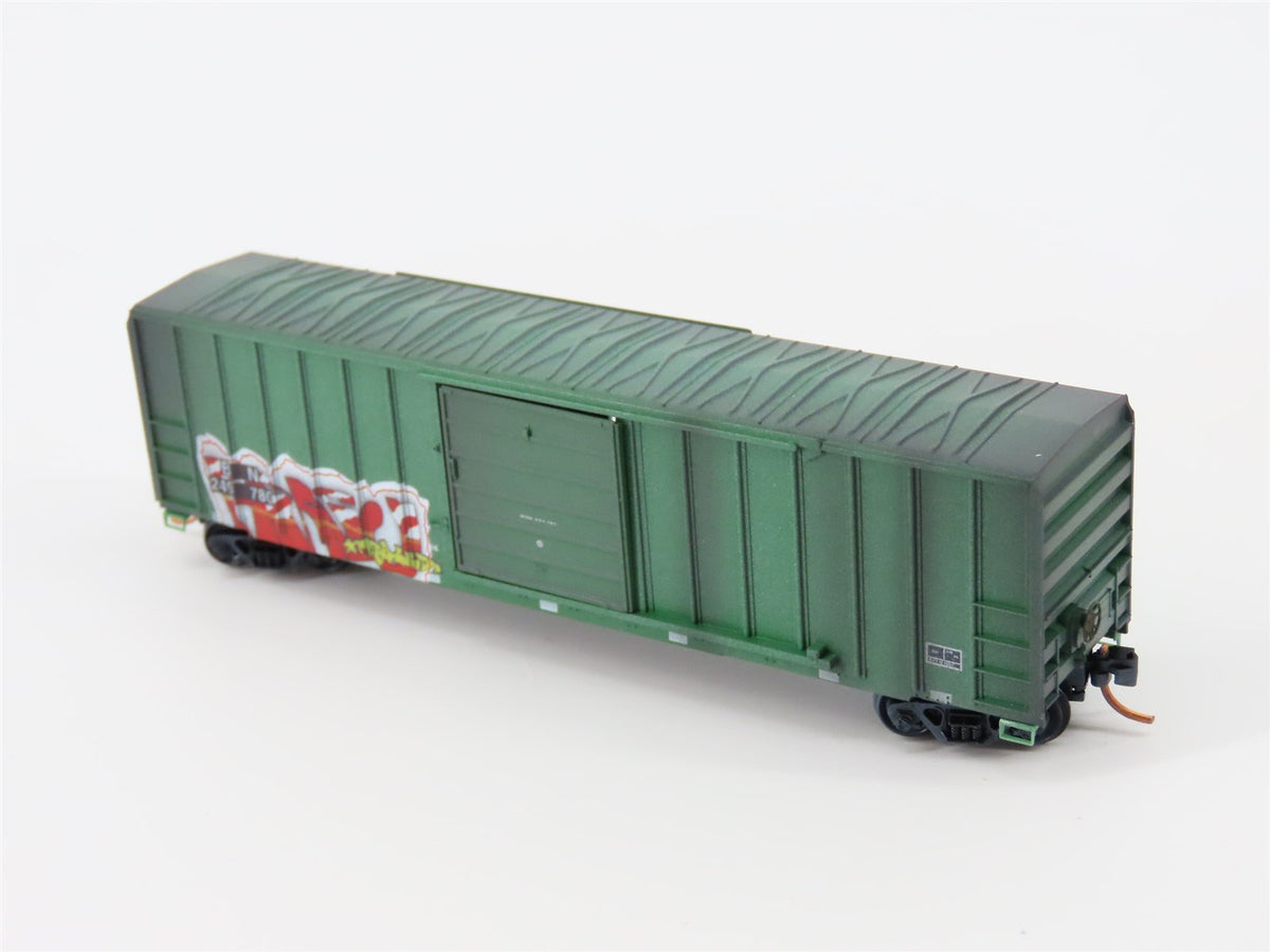 N Micro-Trains MTL 02554750 BN Burlington Northern Box Car #249780 w/ Graffiti