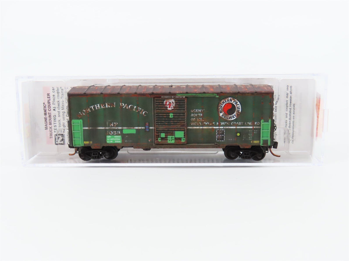 N Micro-Trains MTL #02444400 NP Northern Pacific 40&#39; Box Car #1053 - Weathered