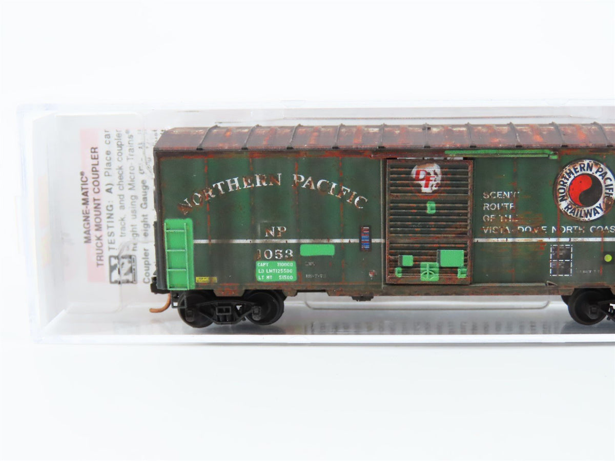 N Micro-Trains MTL #02444400 NP Northern Pacific 40&#39; Box Car #1053 - Weathered