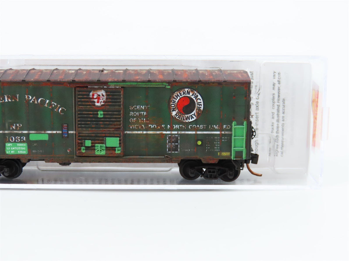 N Micro-Trains MTL #02444400 NP Northern Pacific 40&#39; Box Car #1053 - Weathered