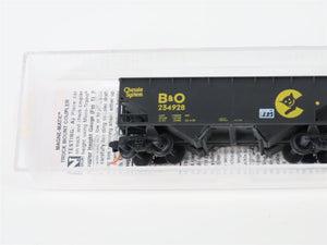 N Micro-Trains MTL 05544510 B&O Chessie System 2-Bay Hopper #234928 w/ Graffiti