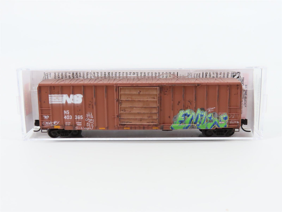 N Micro-Trains MTL 02553733 NS Norfolk Southern 50&#39; Box Car 403265 - w/ Graffiti