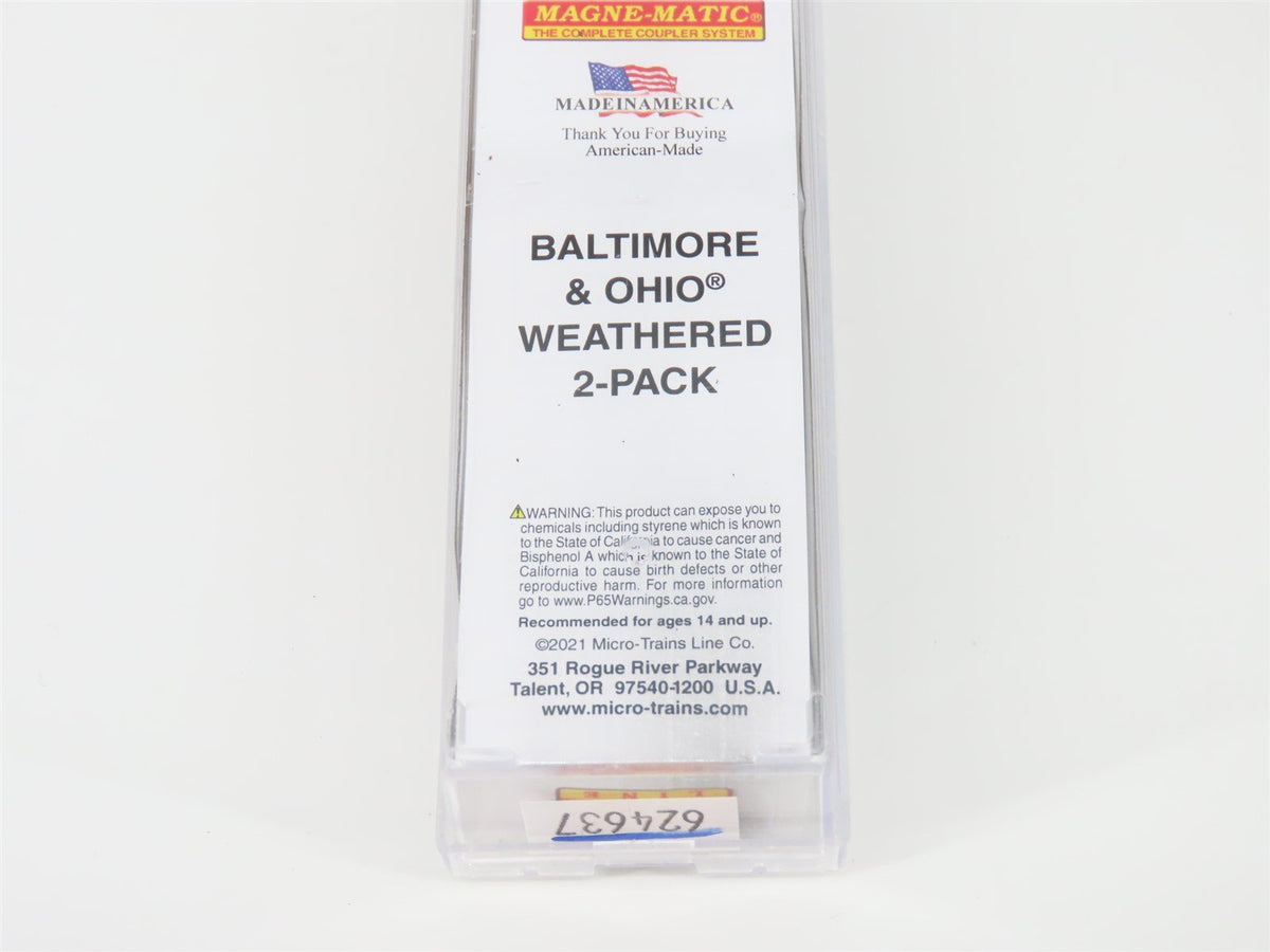 N Micro-Trains MTL 10552390 B&amp;O Baltimore &amp; Ohio 50&#39; Gondola #362515 Weathered