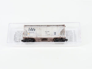 N Micro-Trains MTL 09247051 NW Norfolk & Western 2-Bay Hopper 180514 W/ Graffiti