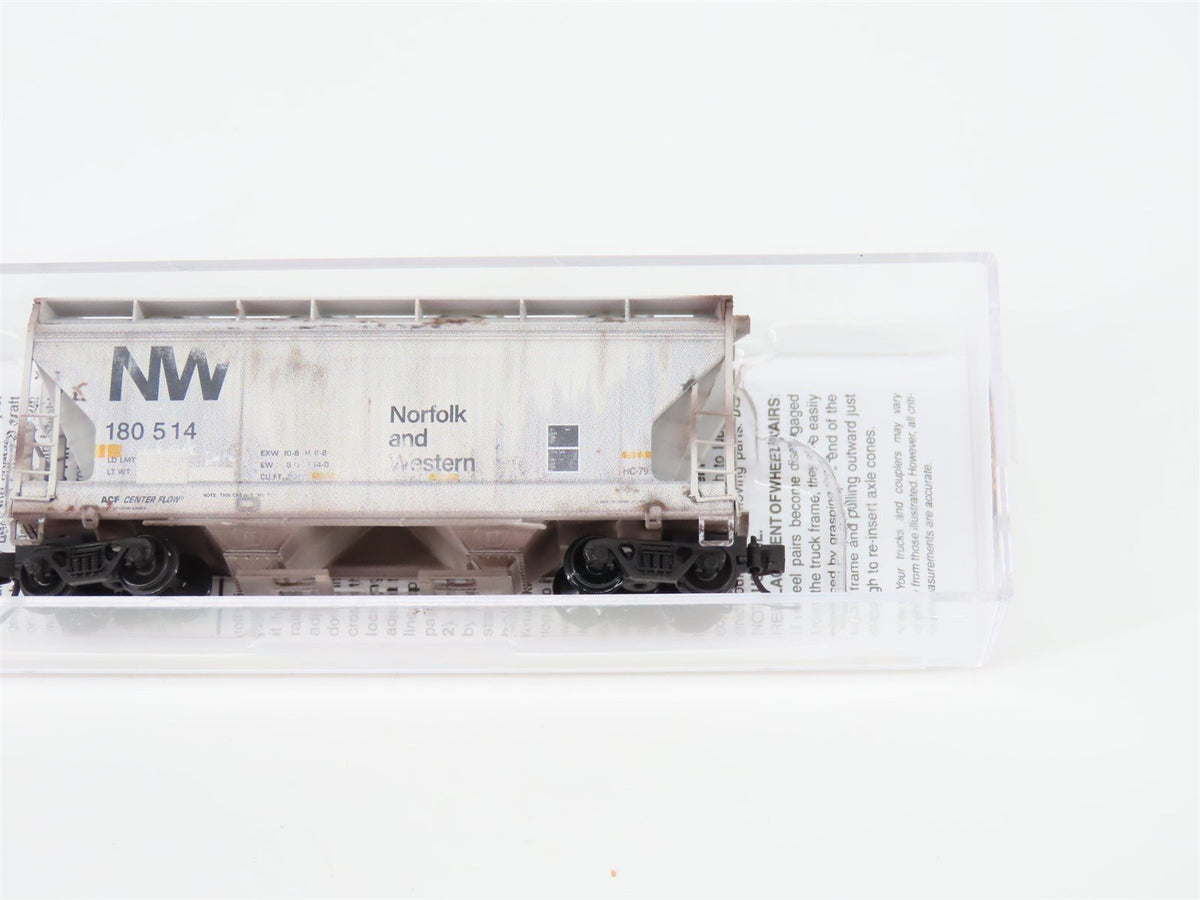 N Micro-Trains MTL 09247051 NW Norfolk &amp; Western 2-Bay Hopper 180514 W/ Graffiti