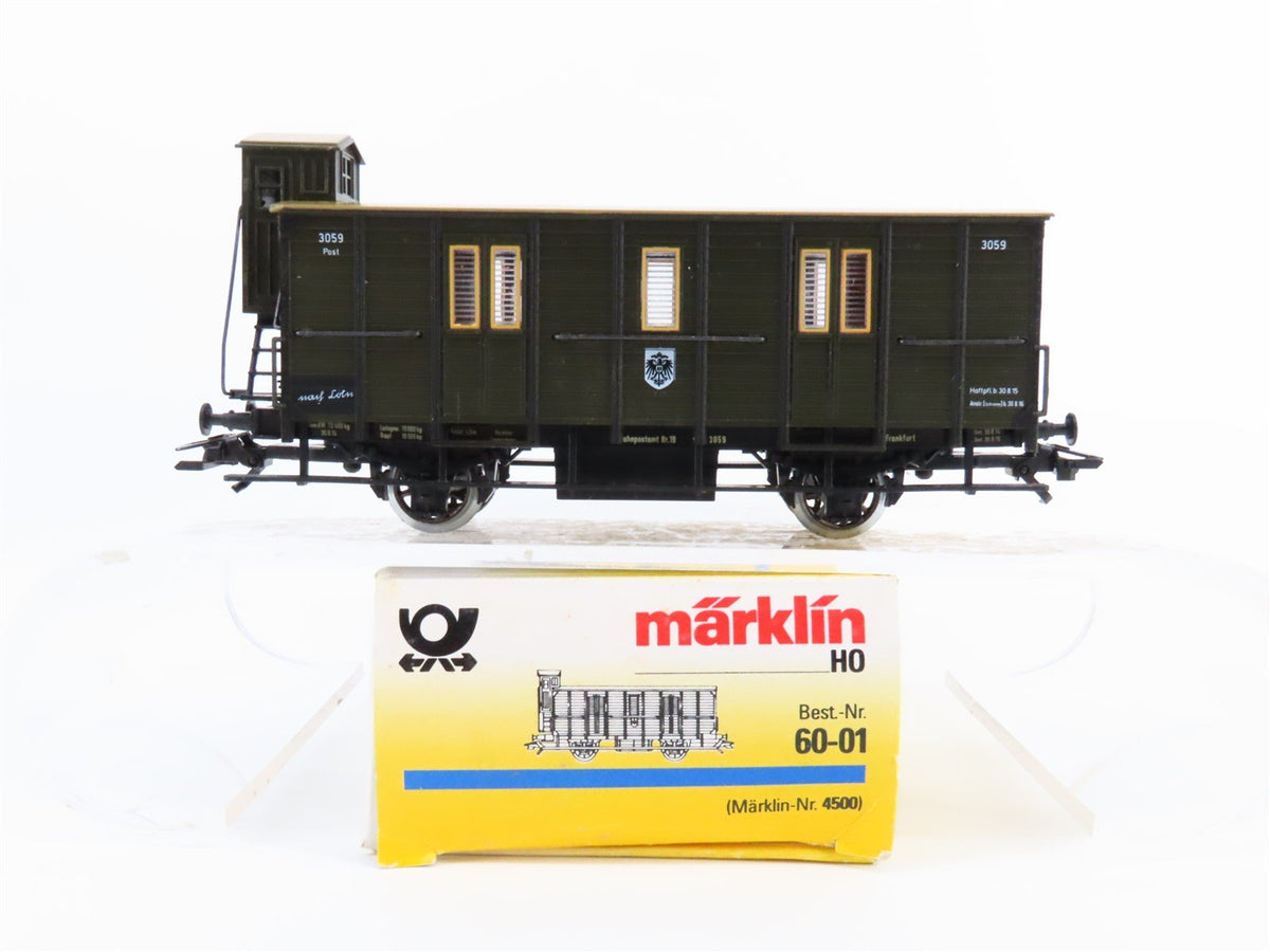 HO Scale Marklin 60-01 German Era I 1908 Postal Mail Car #3059