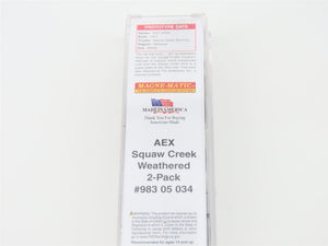 N Micro-Trains MTL #10845510 AEX Squaw Creek 3-Bay Hopper w/ Load - Weathered