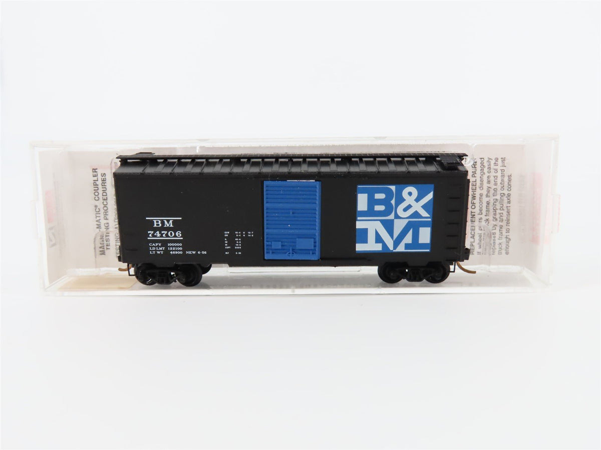 N Scale Micro-Trains MTL 20400 BM Boston &amp; Maine 40&#39; Single Door Box Car #74706