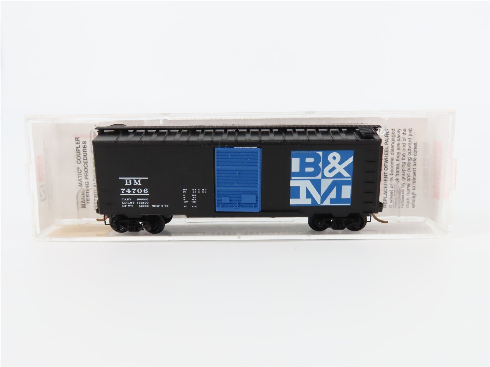 N Scale Micro-Trains MTL 20400 BM Boston & Maine 40' Single Door Box Car #74706