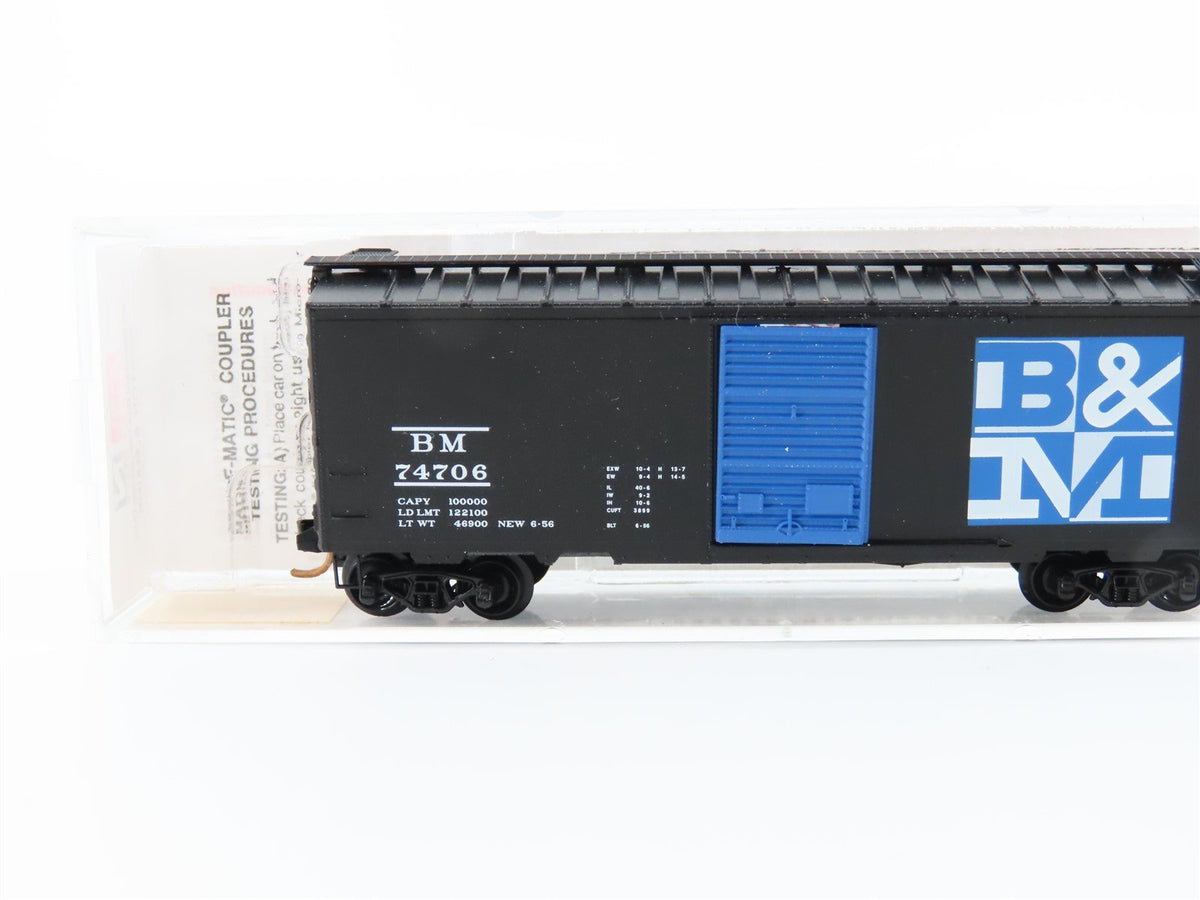 N Scale Micro-Trains MTL 20400 BM Boston &amp; Maine 40&#39; Single Door Box Car #74706