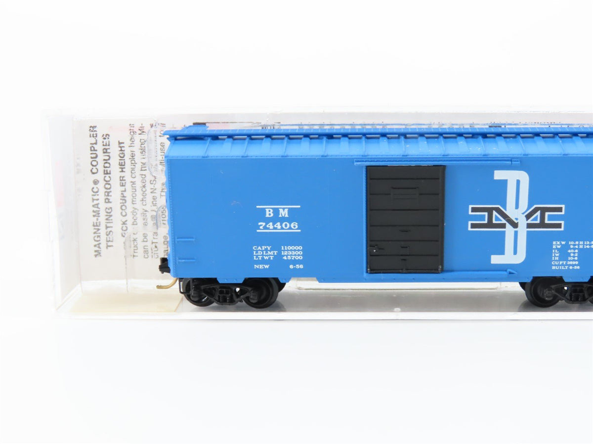 N Scale Micro-Trains MTL 20140 BM Boston &amp; Maine 40&#39; Single Door Box Car #74406