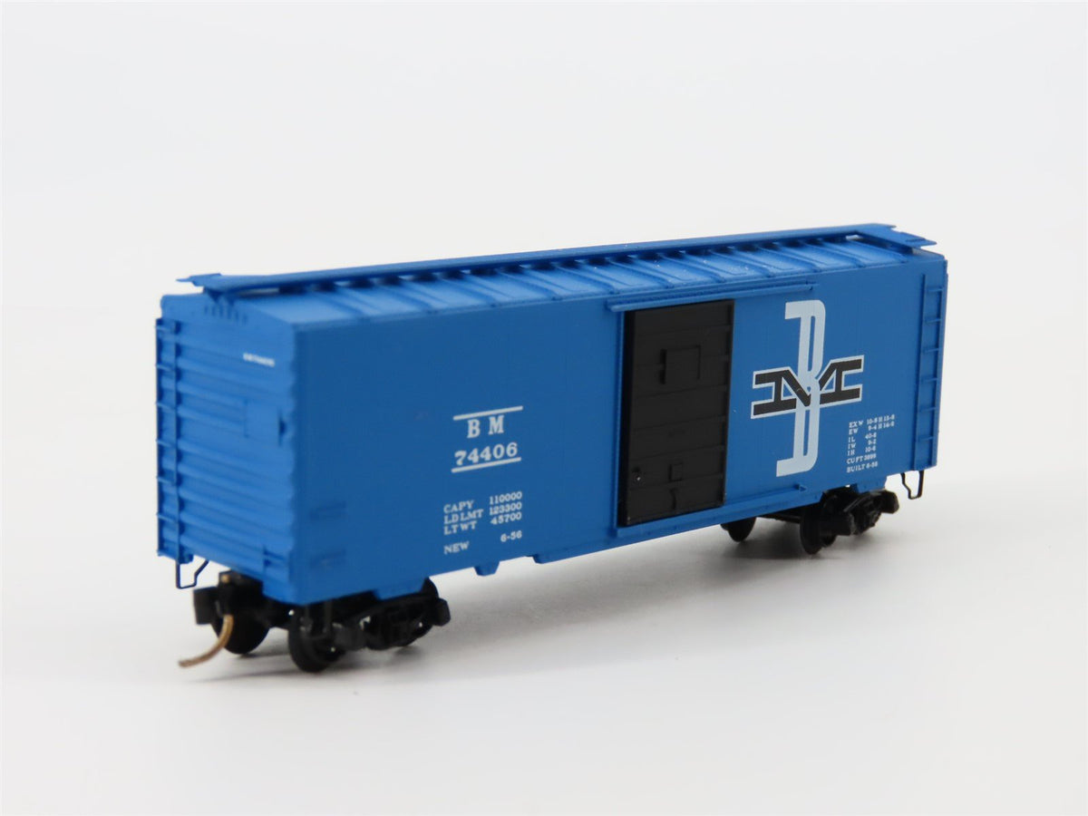 N Scale Micro-Trains MTL 20140 BM Boston &amp; Maine 40&#39; Single Door Box Car #74406