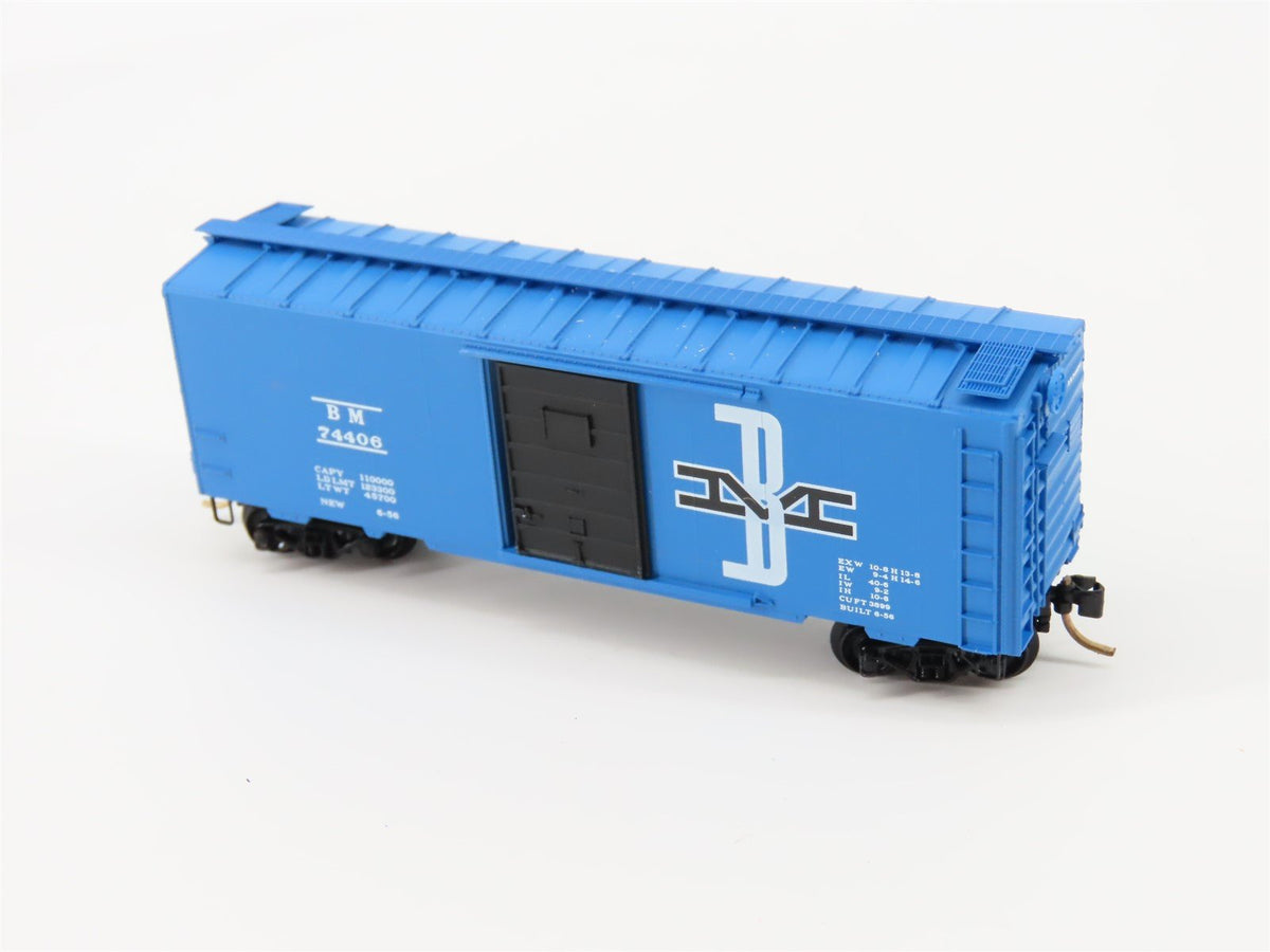 N Scale Micro-Trains MTL 20140 BM Boston &amp; Maine 40&#39; Single Door Box Car #74406