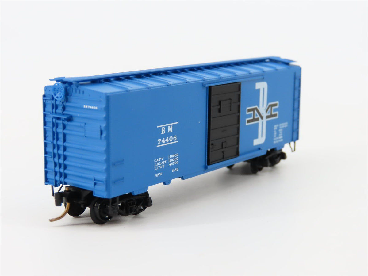 N Scale Micro-Trains MTL 20140 BM Boston &amp; Maine 40&#39; Single Door Box Car #74406