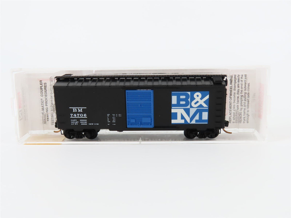 N Scale Micro-Trains MTL 20400 BM Boston &amp; Maine 40&#39; Single Door Box Car #74706