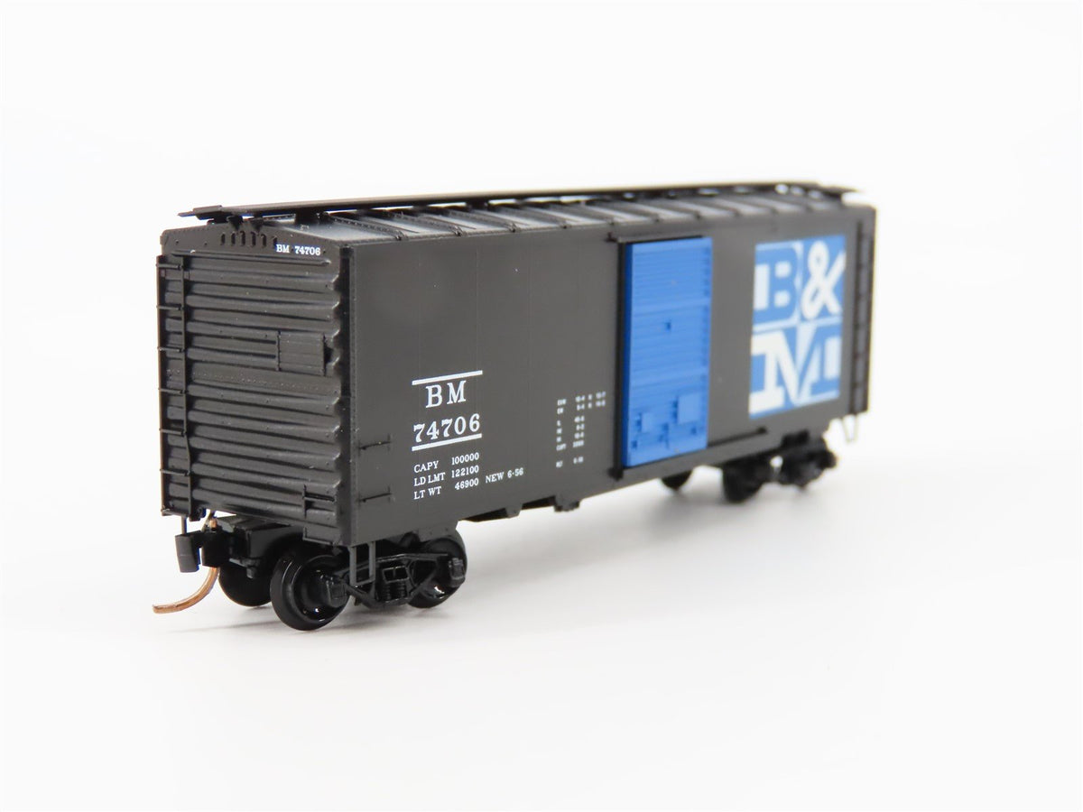 N Scale Micro-Trains MTL 20400 BM Boston &amp; Maine 40&#39; Single Door Box Car #74706