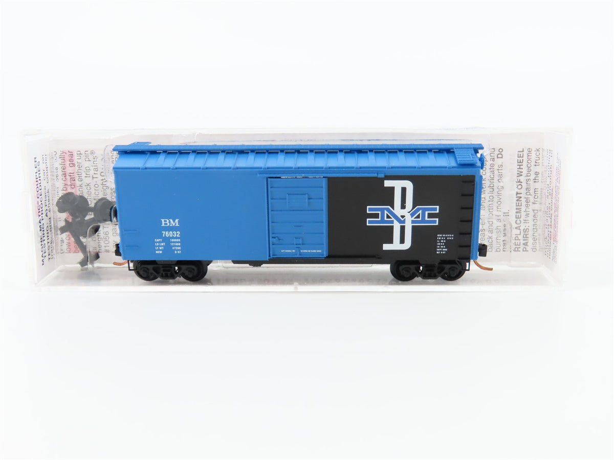 N Micro-Trains MTL 02000696 BM Boston &amp; Maine 40&#39; Single Door Box Car #76032