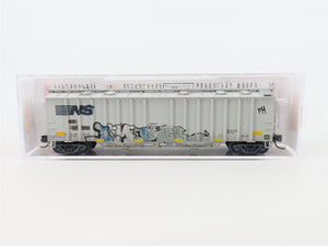 N Micro-Trains MTL #09844020 NS Norfolk Southern 50' Airslide Hopper w/ Graffiti