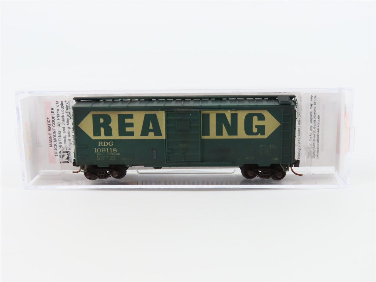 N Scale Micro-Trains MTL #02052177 RDG Reading 40&#39; Box Car #109118 - Weathered