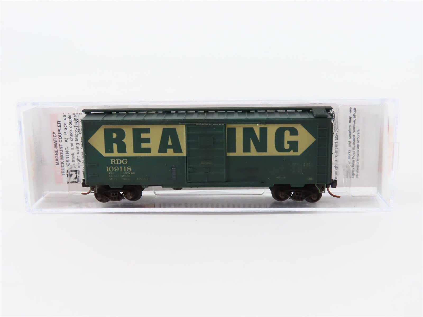 N Scale Micro-Trains MTL #02052177 RDG Reading 40' Box Car #109118 - Weathered