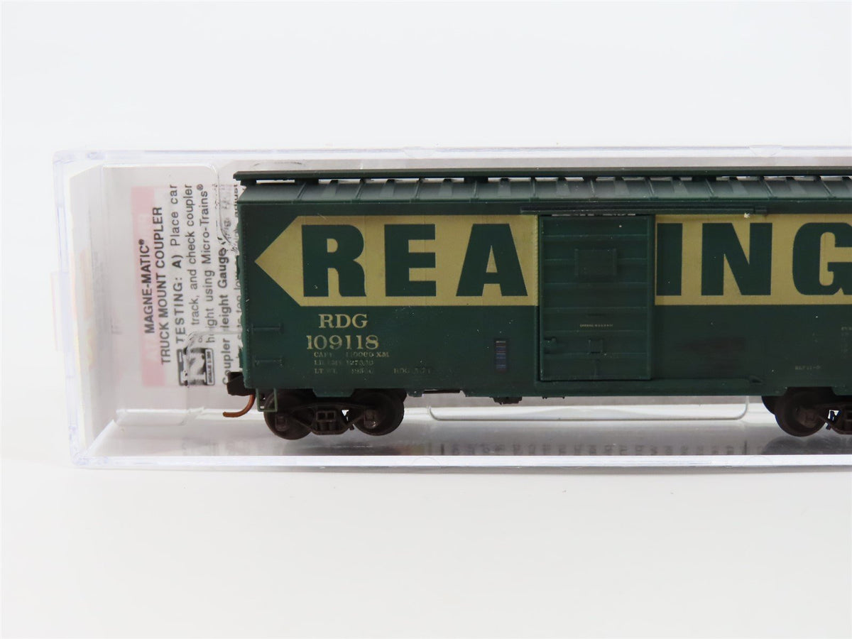 N Scale Micro-Trains MTL #02052177 RDG Reading 40&#39; Box Car #109118 - Weathered