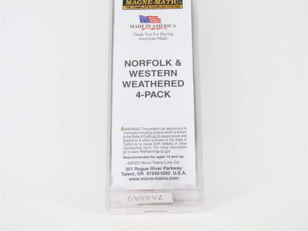 N Scale Micro-Trains MTL 09244051 NW Norfolk &amp; Western 2-Bay Hopper - Weathered