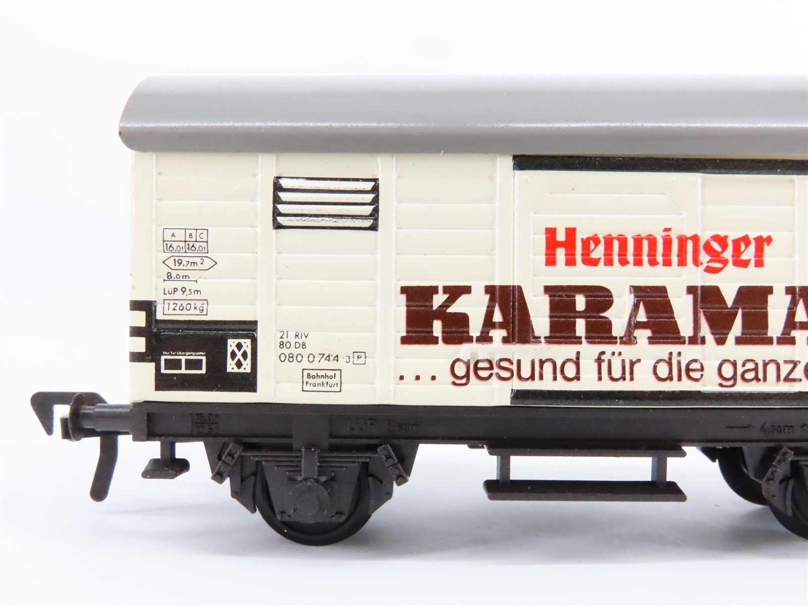 HO Scale Fleischmann Tinplate 5024 Henninger Karamalz Reefer #744-3P