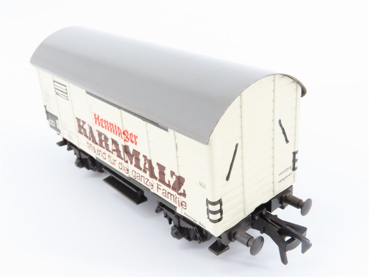 HO Scale Fleischmann Tinplate 5024 Henninger Karamalz Reefer #744-3P