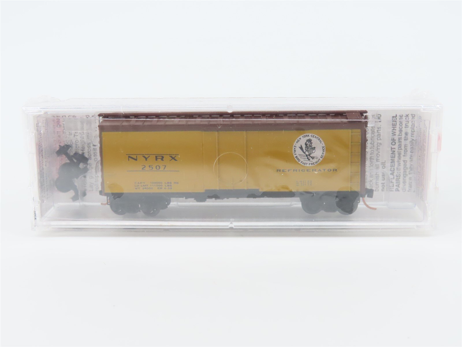 N Micro-Trains MTL 21440 NYRX New York Central "Early Bird" 40' Box Car Sealed